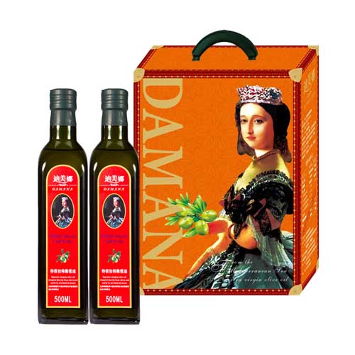 迪美娜橄榄油精品礼箱A（500ml*2瓶）