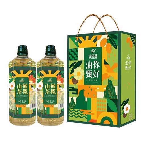 谛品居-山茶橄榄食用植物调和油礼盒（1L*2瓶）