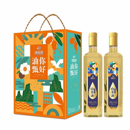 谛品居 油你甄好 有机纯正山茶油礼盒（500ml*2瓶）