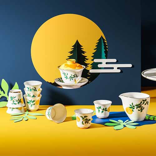 菲米生活（PHMI）金桂之礼陶瓷茶具套装FM-TC2208