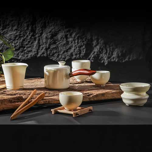 菲米生活（PHMI）沐兮羊脂玉瓷茶具套装FM-CJ2119
