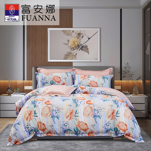 富安娜·纯棉四件套-霖茵花语713102483