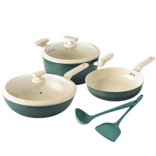 康宁餐具 纳米陶系列不粘锅具五件组WK-GJ05J61C-JY/KZ